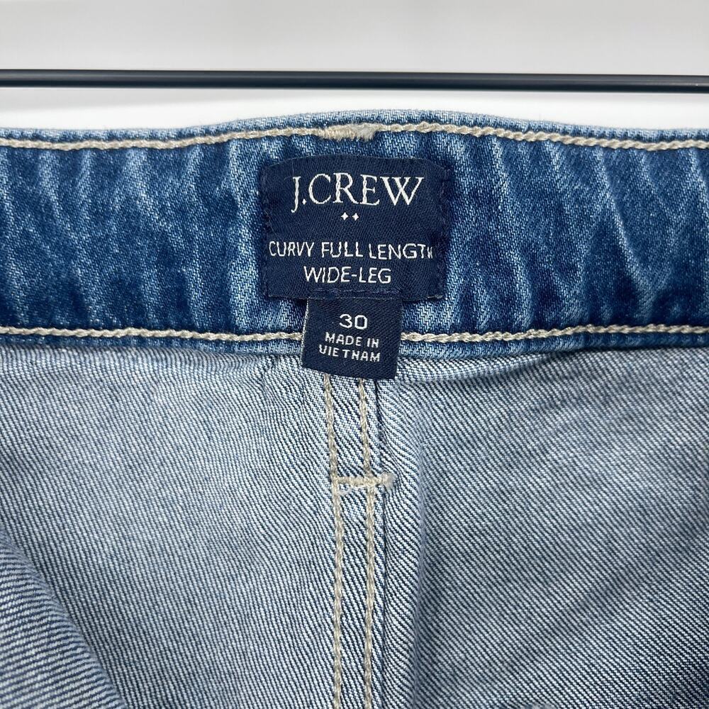 J.Crew Factory Curvy Full Length Wide Leg Jean in All-Day Stretch Size 30 - Picture 7 of 8